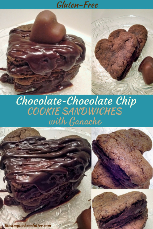 Chocolaty Chocolate-Chocolate Chip Cookie Sandwiches with Ganache (Gluten-Free)